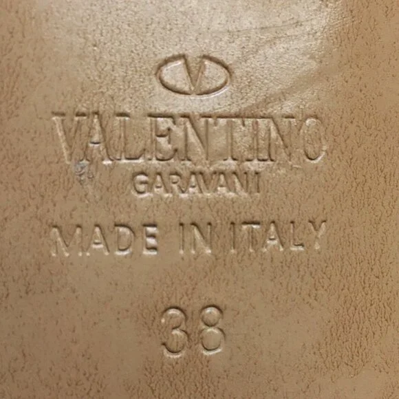 VALENTINO Leather "Love Latch" Cage Ankle Strap Ballet Flats - ITALIAN SIZE 38 - Picture 10 of 13